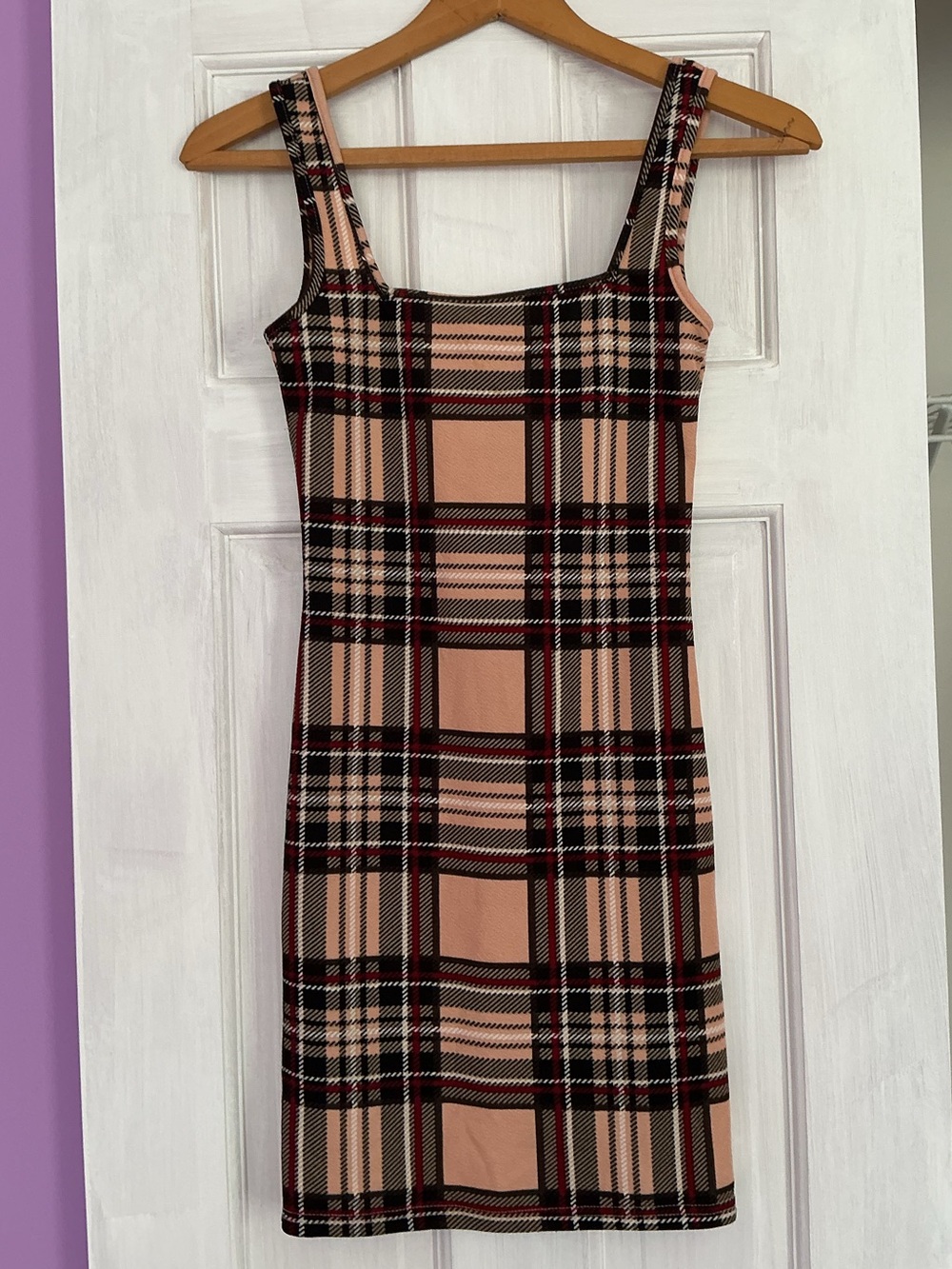 Zara Plaid Bodycon Mini Dress